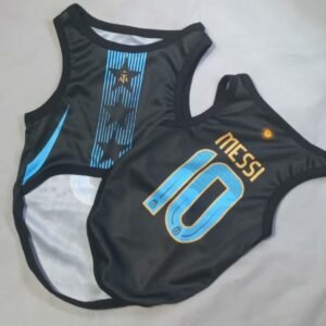 Playeras para Mascotas Negras de Messi